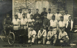 L'arbresle * Carte Photo * Campagne 1914 , Poste 23 * Régiment Militaire Militaria * Photographe RULLIAT - L'Arbresle