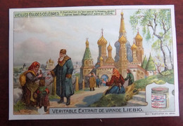 Chromo Liebig / Vieilles églises Célèbres - Distribution Du "don Pascal" à Moscou Devant L'église Vassili Blagennoï 1554 - Liebig