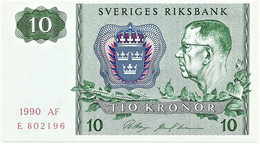 Sweden - 10 Kronor - 1990 - Pick 52.e - AUnc. - Serie AF - Svezia