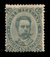 Regno - Umberto I - 1889 - 45 Cent Umberto (46) - Gomma Originale - Cert Diena (1100) - Autres & Non Classés