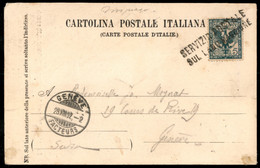 Regno - Vittorio Emanuele III - 5 Cent (70) Con Annullo Nitido Lineare Su Due Righe Servizio Postale Sul Lago  Maggiore  - Autres & Non Classés