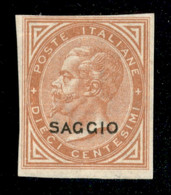 Regno - Prove E Saggi - 1863 - Saggi De La Rue - 10 Cent (L17) - Gomma Integra (390) - Autres & Non Classés