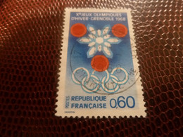Grenoble - Prélude Aux Jeux Olympiques D'Hiver - 60c. - Bleu, Bleu Clair Et Rouge - Oblitéré - Année 1967 - - Gebruikt