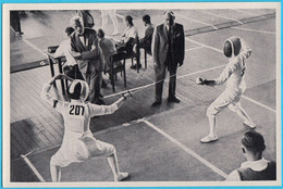 OLYMPIC GAMES BERLIN 1936 - Fencing Heedwig Haas Vs Thea Keller Romania German Vintage Card* Escrime Fechten Scherma - Tarjetas