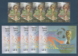 Egypt - 2018 - X5 Stamp And S/S - ( Russia 2018 - Football World Cub - Soccer ) - MNH** - 2018 – Russia