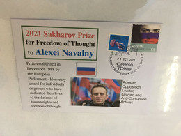 (6 A 10) Special Commemorative Cover - 21st October - Alexei Navalny Awarded 2021 Sakharov Prize (Russia Flag Etc) - Covers & Documents