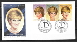 Marshall Islands FDC 30-9-1997 Diana Princess Of Wales - Marshall