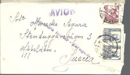 CARTA 1938  CENSURA   ZARAGOZA - Nationalists Censor Marks