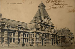 Tournai. // LA Gare (dif. Vue) 1923 Ed Grand Bazar No. 18 - Doornik