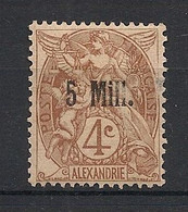 ALEXANDRIE - 1921 - N°Yv. 39 - Type Blanc 5m Sur 4c Brun - Neuf * / MH VF - Unused Stamps