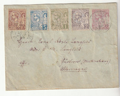 Lettre Entier Postal Monaco Affranchissment Multicolore, Timbres Albert 1er, 1898 - Covers & Documents