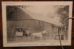 1900's CPA Ak CHAGNY Théâtre CONSTANTIN L'annonce 71 Animée Attelage Saône Et Loire - Chagny