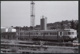 Photo Tirage Récent - Autorail Et Sa Remorque Quelque Part En France - Eisenbahnen