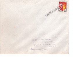 FRANCE - Lettre - Griffe Linéaire Paris A Givet - Blason Agen - 1964 - Cartas