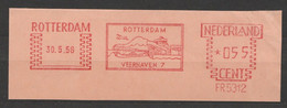 Niederlande Freistempel Rotterdam 1956 Schiff Flugzeug Nr FR 5312 - Affrancature Meccaniche Rosse (EMA)