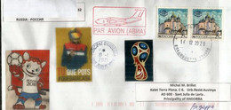 Lettre De Vladivostok, Arrivée Andorra, Pendant Confinement Covid-19., Avec Timbre à Date Arrivée - Storia Postale