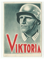 Drittes Reich "Viktoria" Soldat Mit Stahlhelm Propaganda-AK Blanko Mit Französischer Marke 1942 RRR!! - Non Classificati
