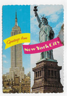 (RECTO / VERSO) NEW YORK CITY -  MULTIVUES - BEAUX TIMBRES -  TACHE A DROITE - CPSM GF - Mehransichten, Panoramakarten