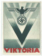 Drittes Reich "Viktoria" Reichsadler Propaganda-AK Blanko Mit Französischer Marke 1942 RRR!! - Unclassified