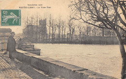 78-MANTES- LIMAY- INONDATION 1910, LE VIEUX PONT - Mantes La Jolie