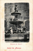 CPA AK Saluti Da ANCONA Fontana Dei Cavalli ITALY (394621) - Ancona