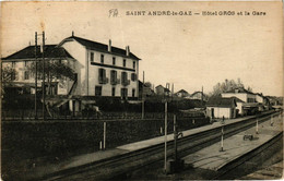 CPA AK St-ANDRÉ-le-GAZ - Hotel Gros Et La Gare (392208) - Saint-André-le-Gaz