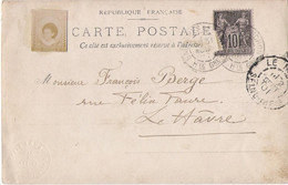 31 - Carte Photo De 1901 Faite à Luchon - Père Et Fils  - Timbre Personnalisé - Sellos (representaciones)