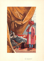 P-21-BBT-DOCS-GF-648 :  ALLONGEE SUR DIVAN. SCENE ORIENTALE PAR G. LEROUX - Lithographies