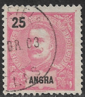 Angra – 1898 King Carlos 25 Réis Used Stamp - Angra