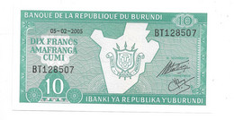 *burundi 10 Francs 2005 Km 33E  Unc - Burundi