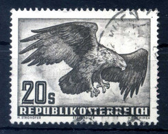 1950-53 AUSTRIA N.A60 PA Posta Aerea USATO 20s Aquila Eagle - Andere & Zonder Classificatie