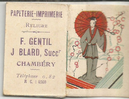 PY / Très PETIT CALENDRIER Livret 1931 PAPETERIE IMPRIMERIE CHAMBERY Thème Asie JAPON Ombrelle - Grand Format : 1921-40