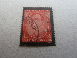Jyrocnabnja - Yugoslavija - Roi Alexandre Cadré Noir - Val 1 D - Rouge - Oblitéré - Année 1933 - - Oblitérés