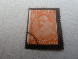 Jyrocnabnja - Yugoslavija - Roi Alexandre Cadré Noir - Val 4 D - Orange - Oblitéré - Année 1933 - - Usados