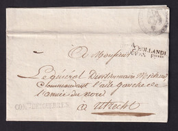 DT 496 - Lettre Précurseur Don A HOLLANDE TROUPES Foises BREDA 1805 - Entete Et Griffe Com.re Des Guerres Guitton - Army Postmarks (before 1900)