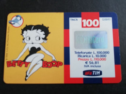 ITALIA RICARI CARD  1X L 50.000 1X L 100.000 /  POPPEY AND BETTY BOOP    PREPAIDS CARDS   ** 6246** - Autres & Non Classés