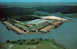 Aerial View Of The Port Of Lake Charles, Louisiana LA - Pub. By A.J. Rybiski - Altri & Non Classificati