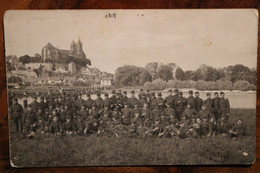 Carte Photo 1910's Neuf Brisach Armée Camp Militaire 67 CPA Ak  Animée - Neuf Brisach