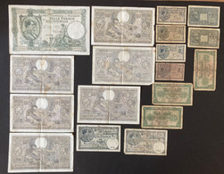 18 X Belgium Banknotes Inc. 1920, 1942, 1943 And 1000 Francs/200 Belgas - Autres