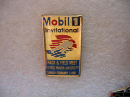 Pin's MOBILE 1; Athlétisme Hommes, Invitational. Track & Field Meet. George Mason University, Sunday-February 3 1991 - Athletics