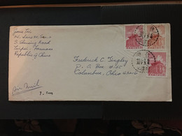 CHINA, Letter Cover, TAIWAN To USA, Rare, Beautiful, CINA, CHINE,  LIST 997 - Brieven En Documenten