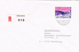 42160. Carta Certificada ESCHEN (Liechtenstein) 1980 A Rendsburg - Lettres & Documents