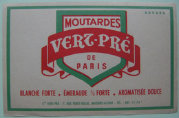 Buvard Fabrique De Moutarde - " Vert-Pré De Paris " - Etablissements De Maisons-Alfort 94 - Ile De France   A Voir ! - Mostard