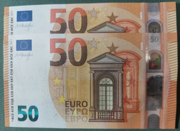 50 EURO SPAIN 2014 DRAGHI V017G2 VB CORRELATIVE COUPLE SIN CIRCULAR FDS UNCIRCULATED PERFECT - 50 Euro