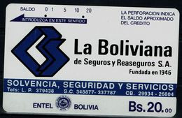 BOLIVIA  1996 PHONECARD LA BOLIVANA USED VF!! - Bolivie