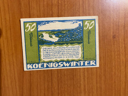 Allemagne - Billet Koenigswinter 50 Pfennig NEUF - Collezioni