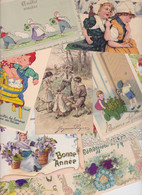 Lot N°3002 De 10 CPA Fantaisies Dont Enfants Et Gaufrés Embossed Déstockage Pour Revendeurs Ou Collectionneurs - 5 - 99 Cartes