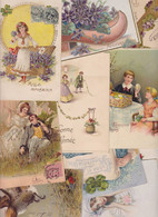 Lot N°3003 De 10 CPA Fantaisies Dont Enfants Et Gaufrés Embossed Déstockage Pour Revendeurs Ou Collectionneurs - 5 - 99 Karten