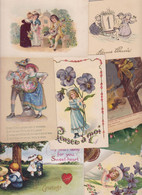 Lot N°3004 De 10 CPA Fantaisies Dont Enfants Et Gaufrés Embossed Déstockage Pour Revendeurs Ou Collectionneurs - 5 - 99 Karten