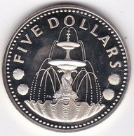 Barbados 5 Dollars 1975 FM , Elizabeth II, En Argent ,  KM# 16a , UNC/ Neuve - Barbados